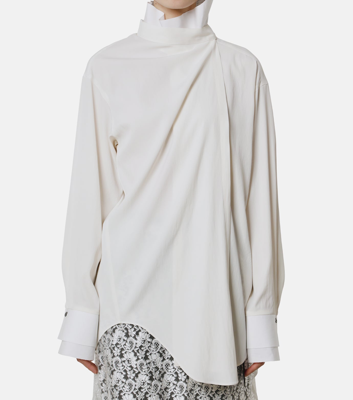 IRENE アイレネ 24AW Beaklike Collar Shirt ビークライクカラーシャツ 26A83003 ホワイト 36 ITP0FQ9Y4R32 Beaklike Collar Shirt – RESTIR