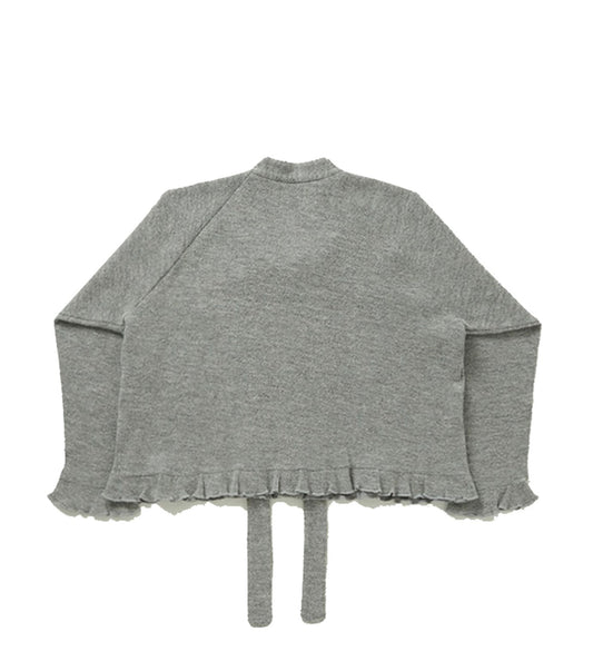 Bow Tie Cardigan Grey