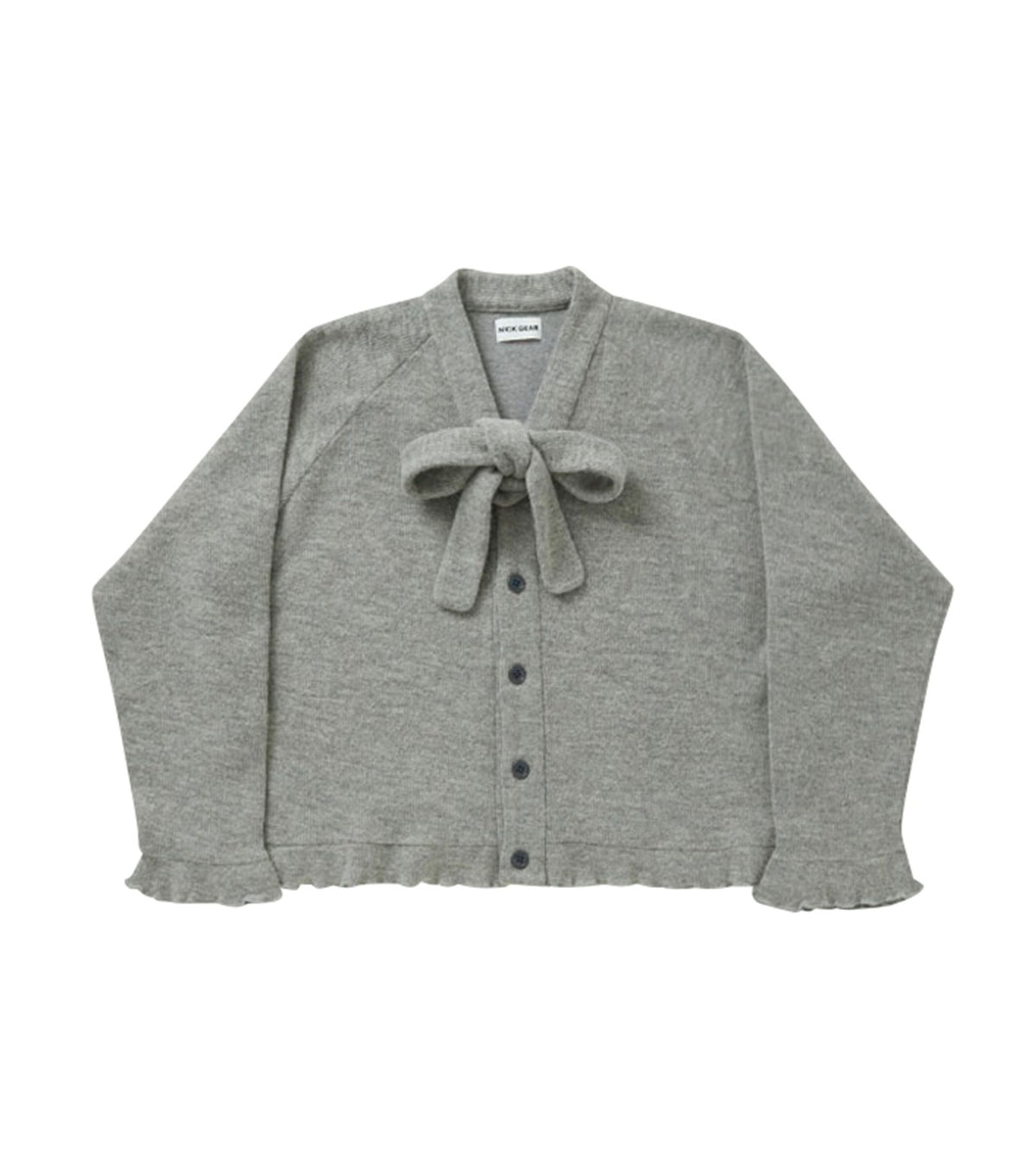 Bow Tie Cardigan Grey