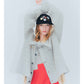 Bow Tie Cardigan Grey
