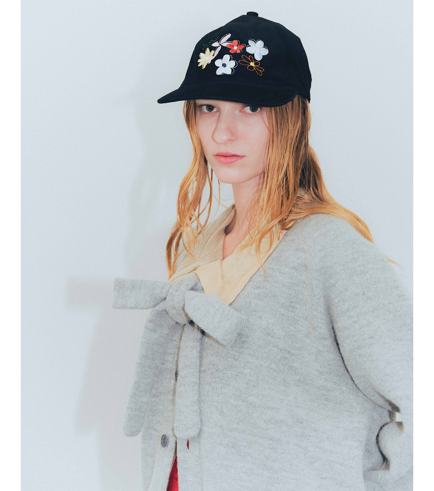 Multi Flower corduroy Cap