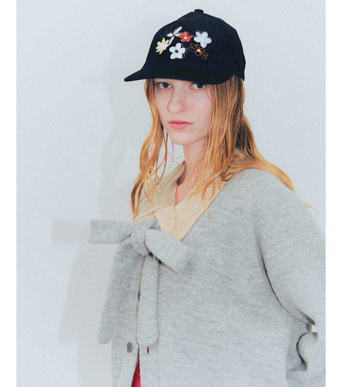 Multi Flower corduroy Cap