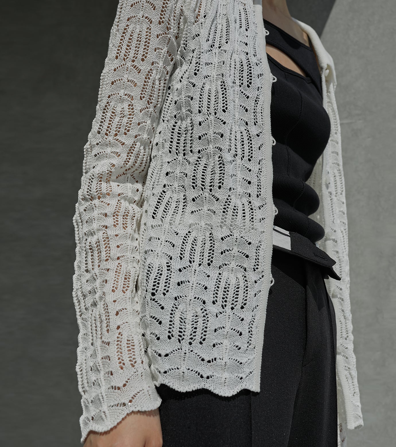 Asymmetric Knit Top with Open Shoulder - Blue – HAY-HAY