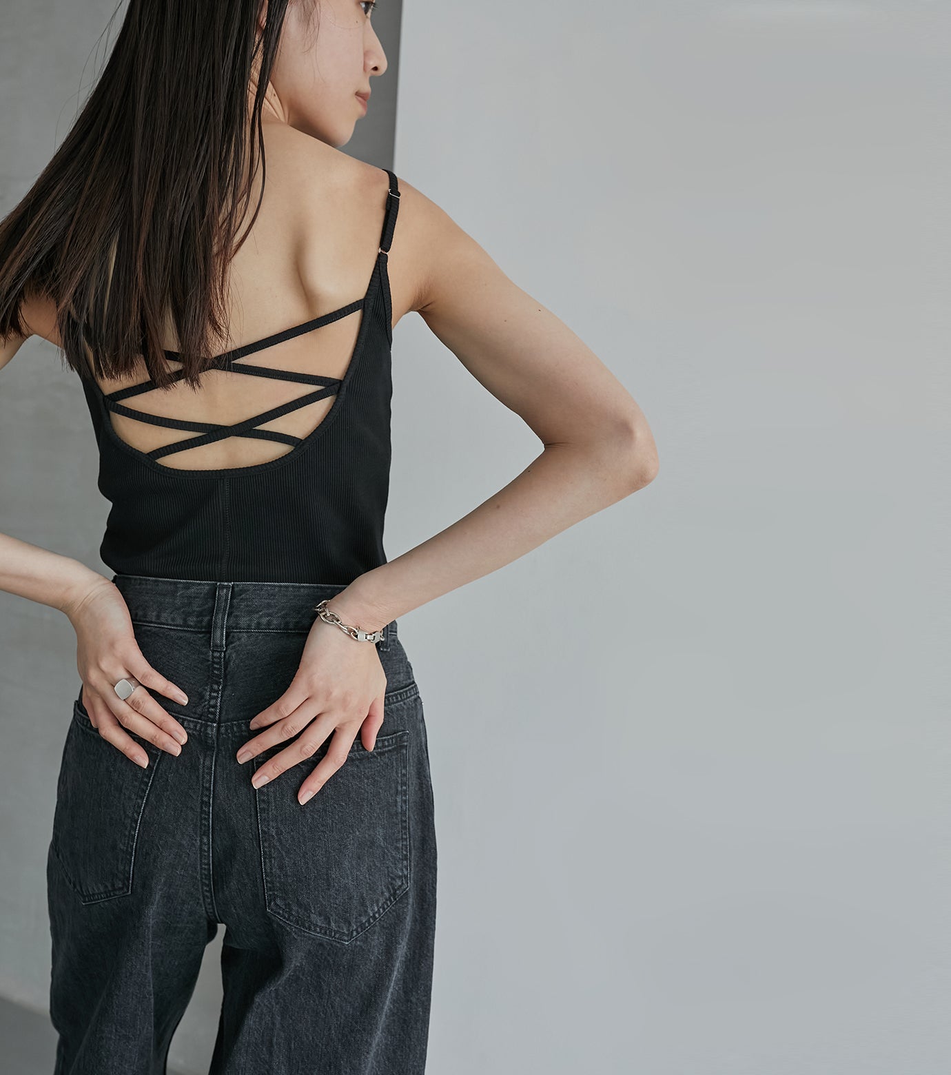 Lace Up Back Cami TOP
