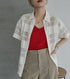 Checkered Lace Jacquard Shirt