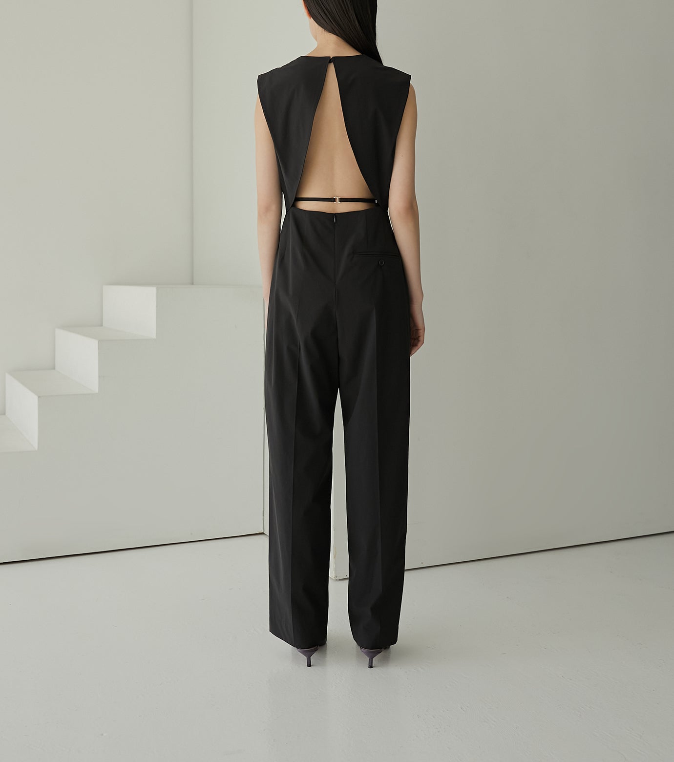 【LE CIEL BLEU】Front Twisted Jumpsuit Front Twist Jumpsuit – RESTIR