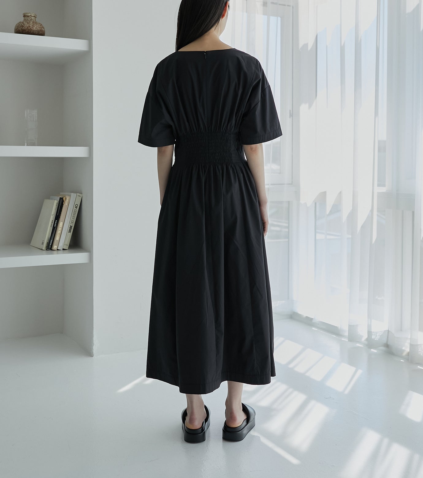 専用になります⭐︎極美品LE CIEL BLEU Round Form Dress ル シェル ブルー - LE CIEL BLEU | Round Form Dress-Black-36