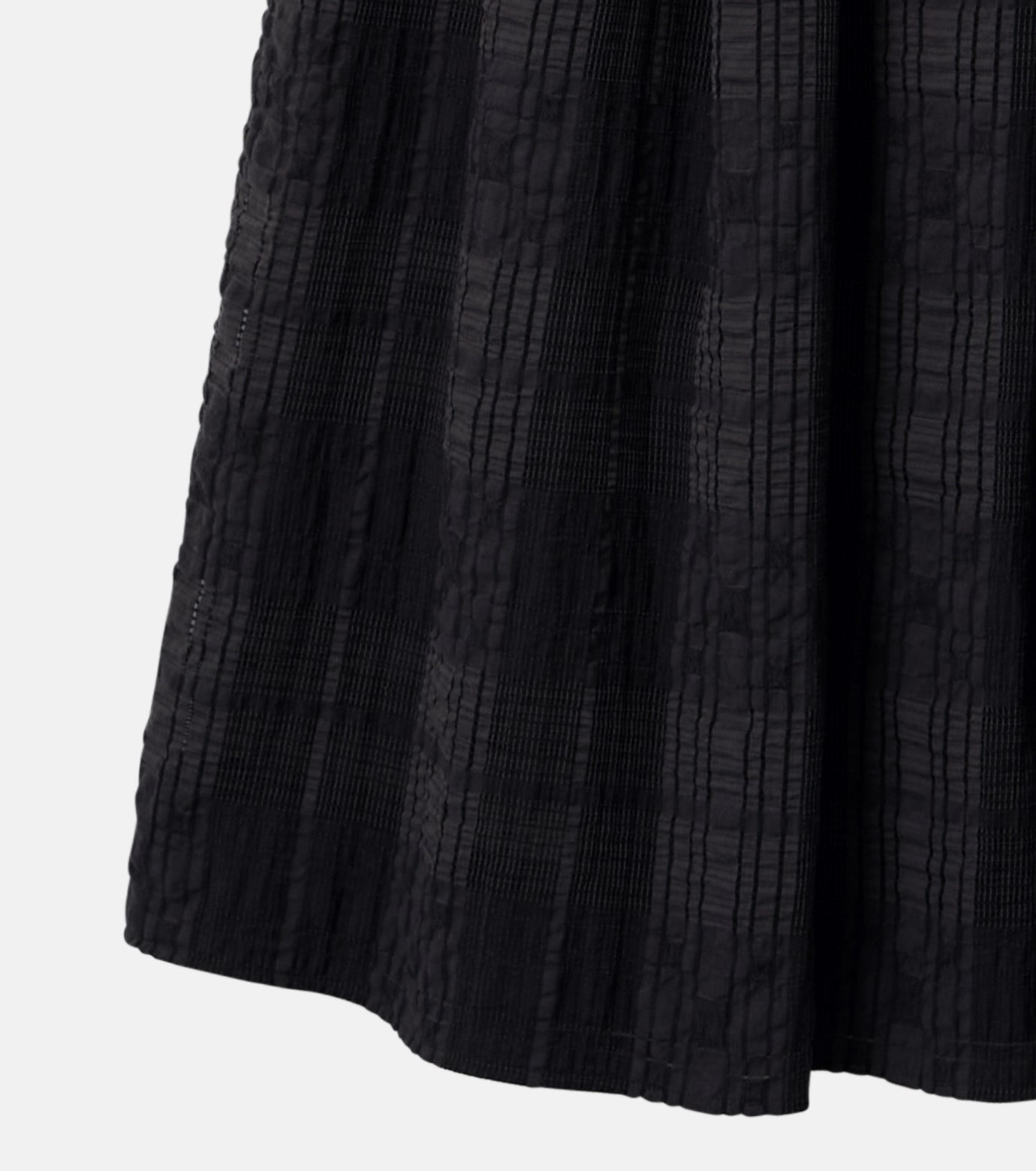 Checkered Lace Jacquard Tuck Skirt