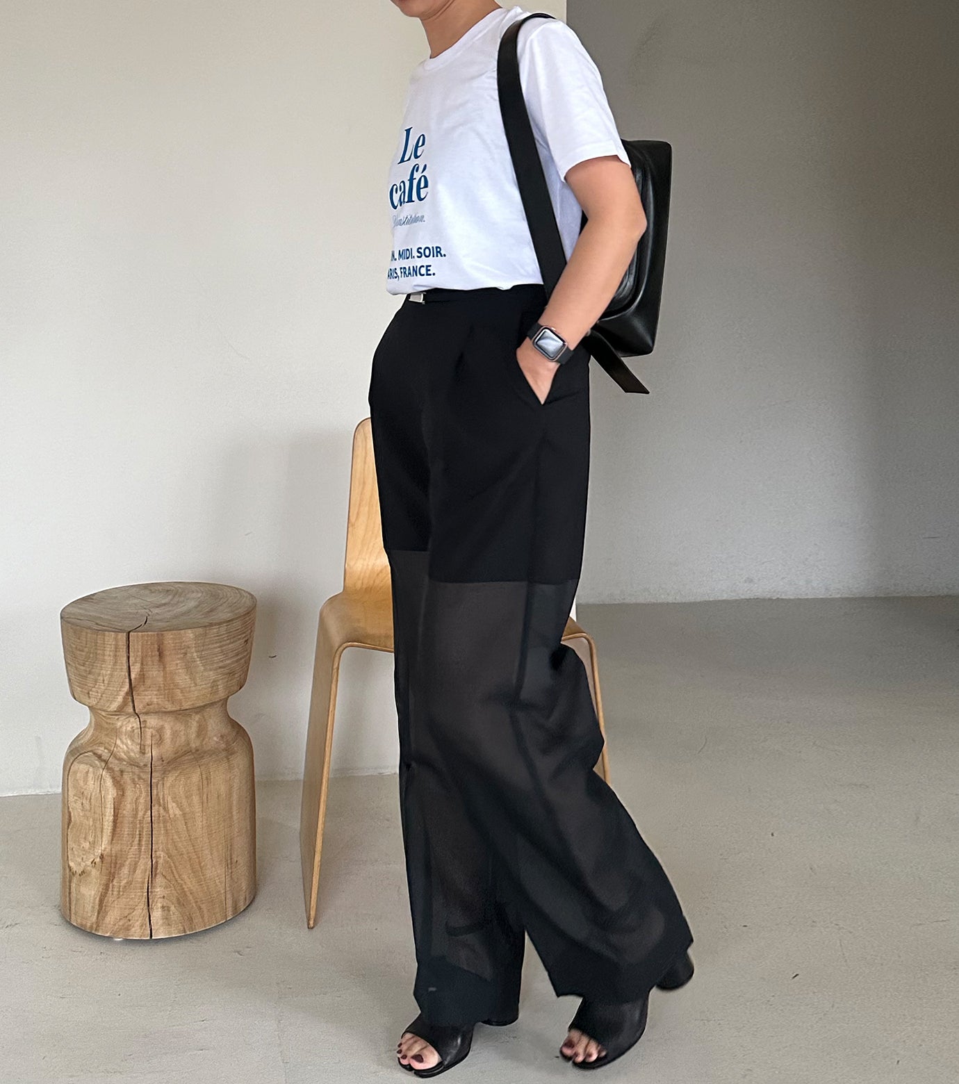 Sheer Combo Straight Pants