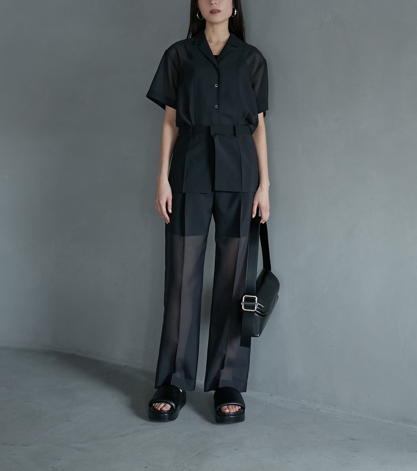 Sheer Combo Straight Pants