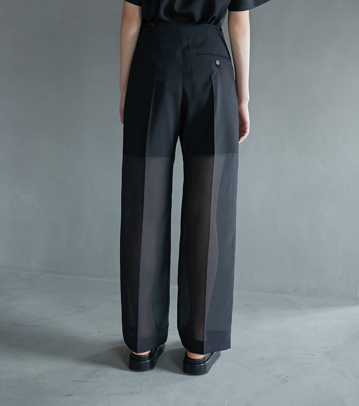 Sheer Combo Straight Pants