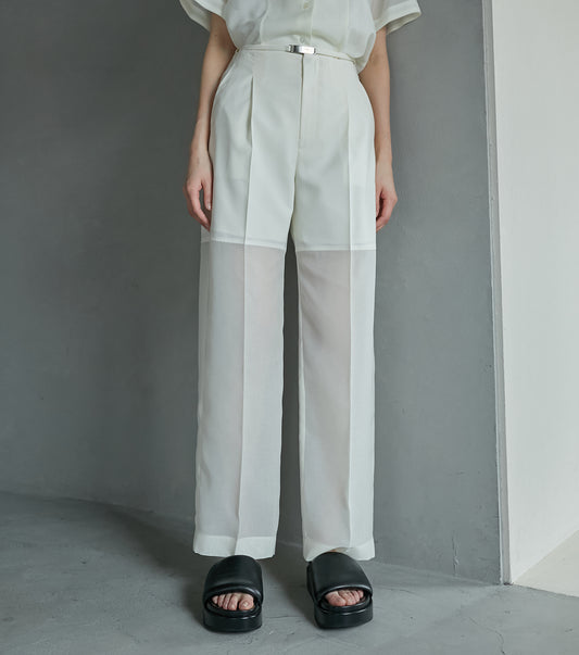 Sheer Combo Straight Pants