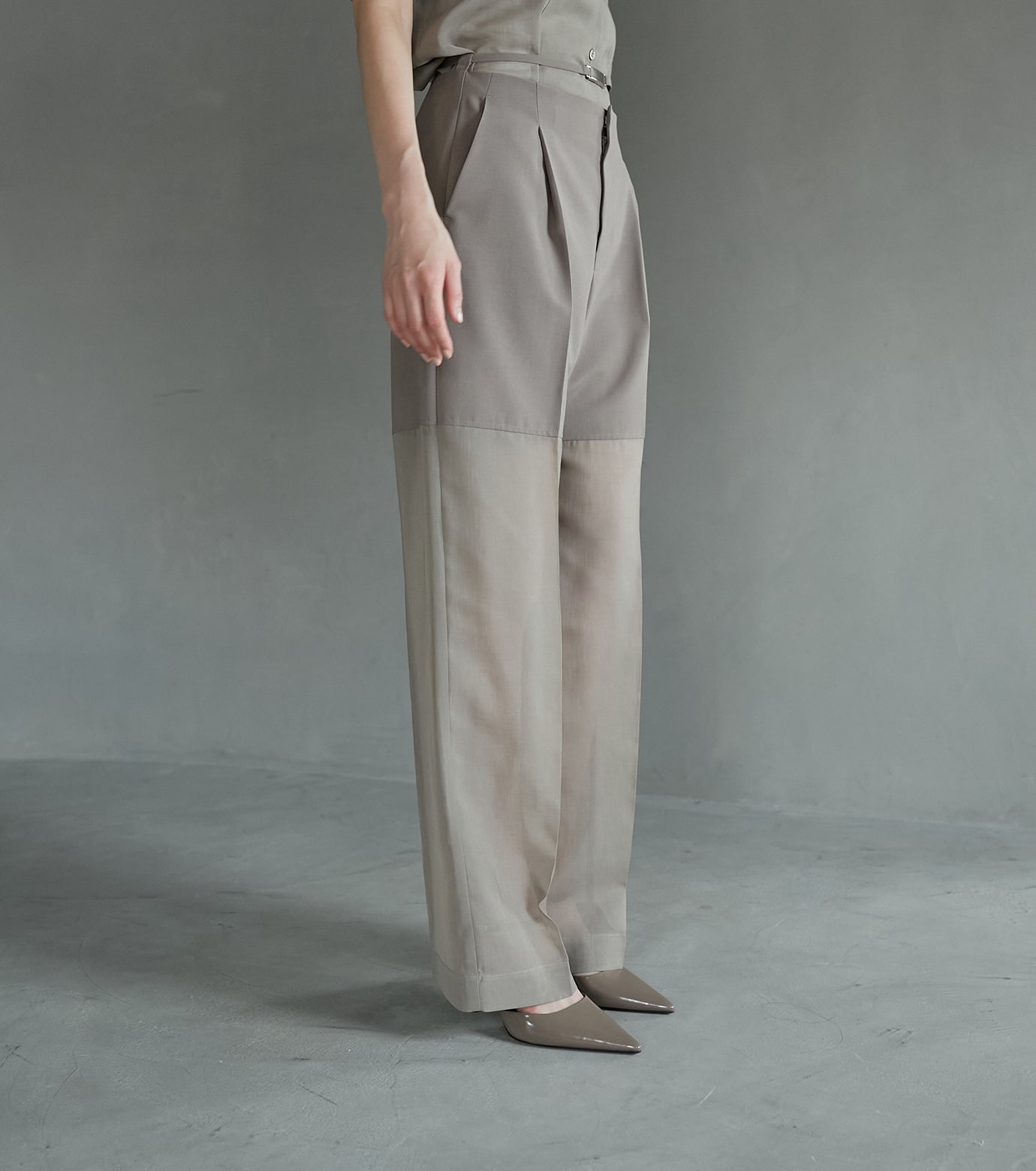 Sheer Combo Straight Pants