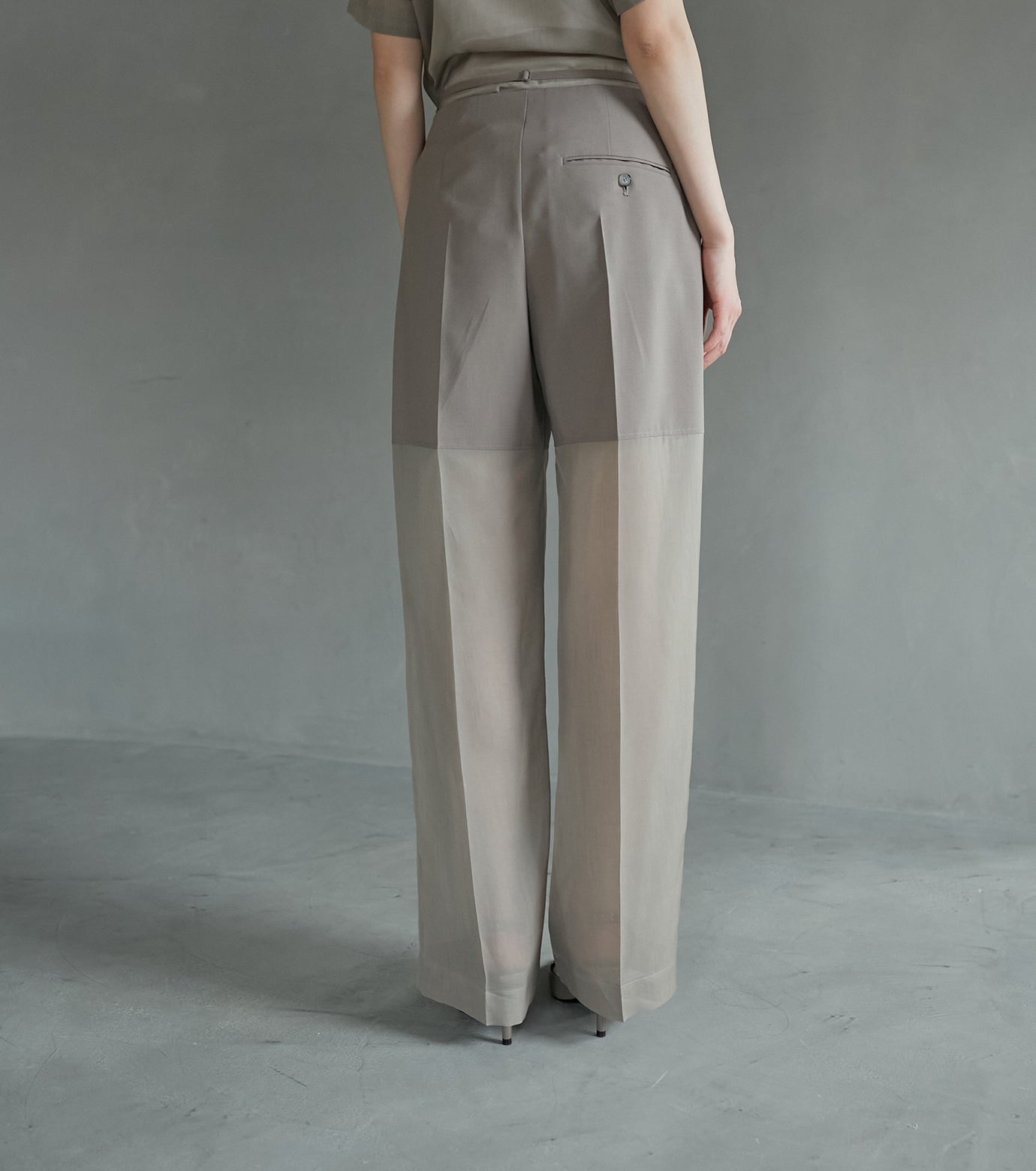 Sheer Combo Straight Pants