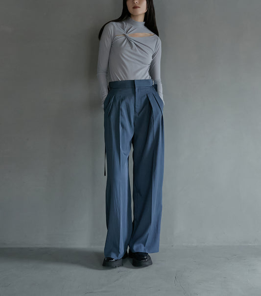 Wide Leg Tuck Pants