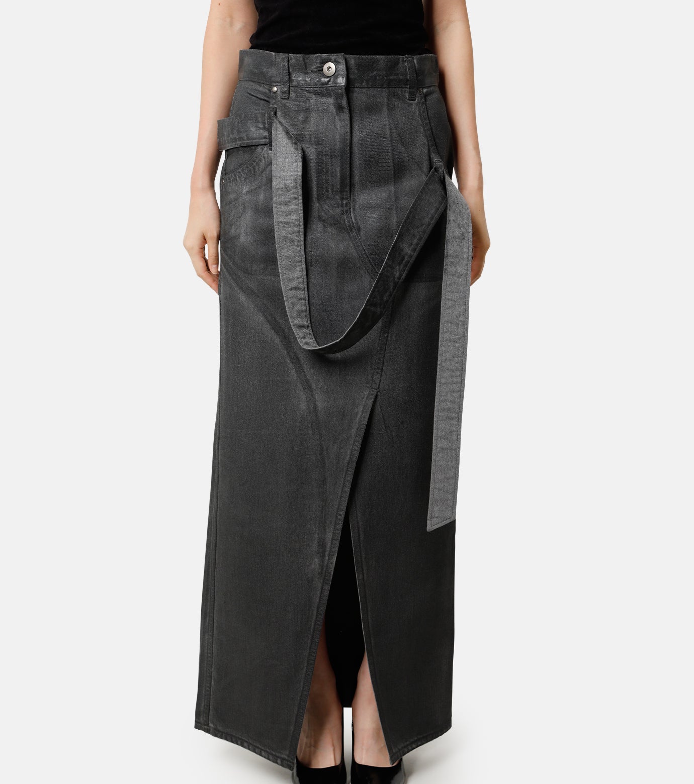 Droopits Belt Denim Skirt