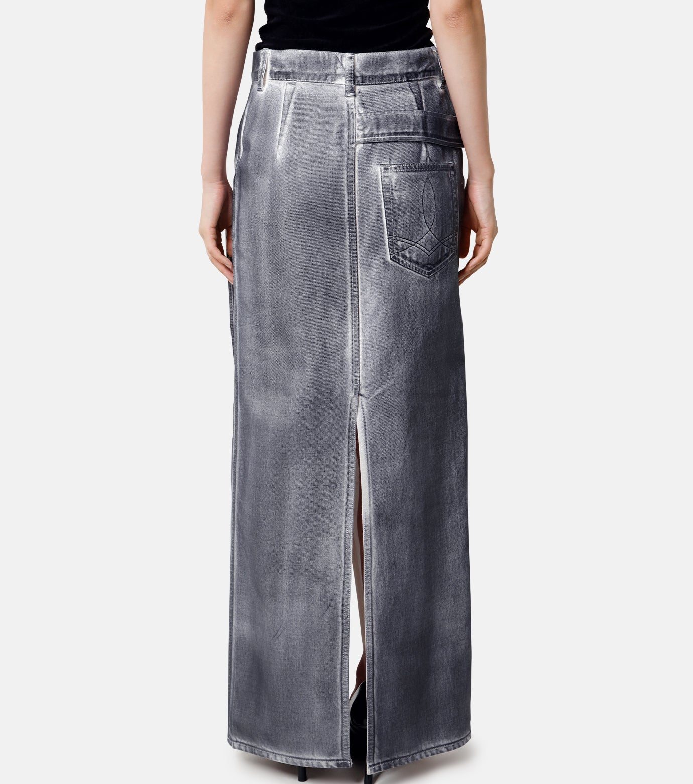 RENE Droopits Belt Denim Skirt