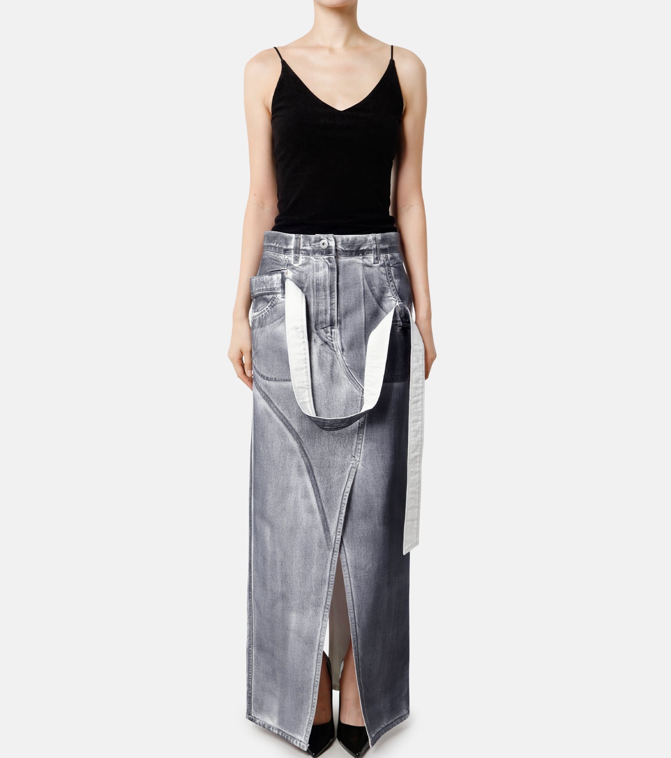 スカート IRENE 24SS Droopits Belt Denim Skirt アイレネ - IRENE | Droopits Belt Denim Skirt-Black-34の通販