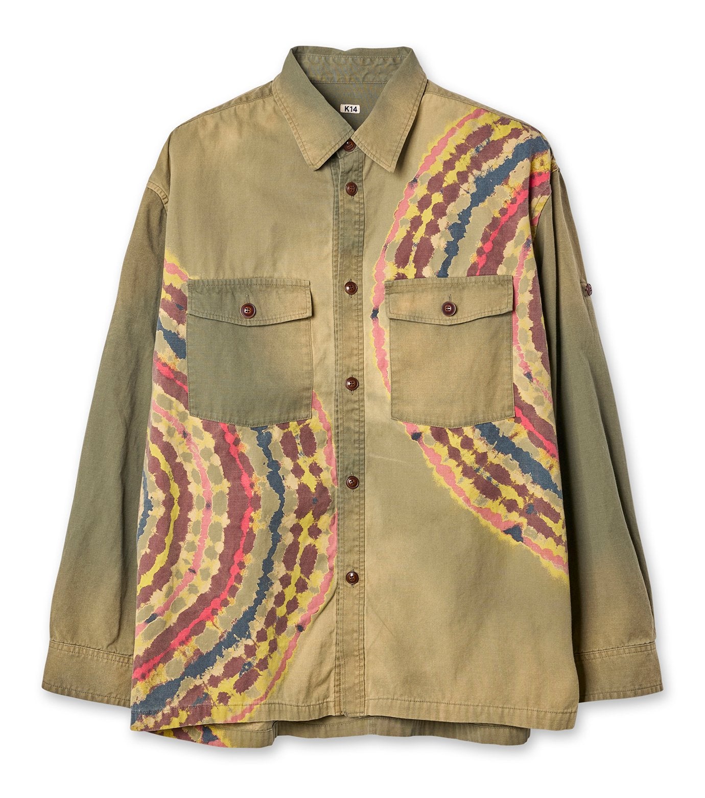 Tie-Dye Military Shirt