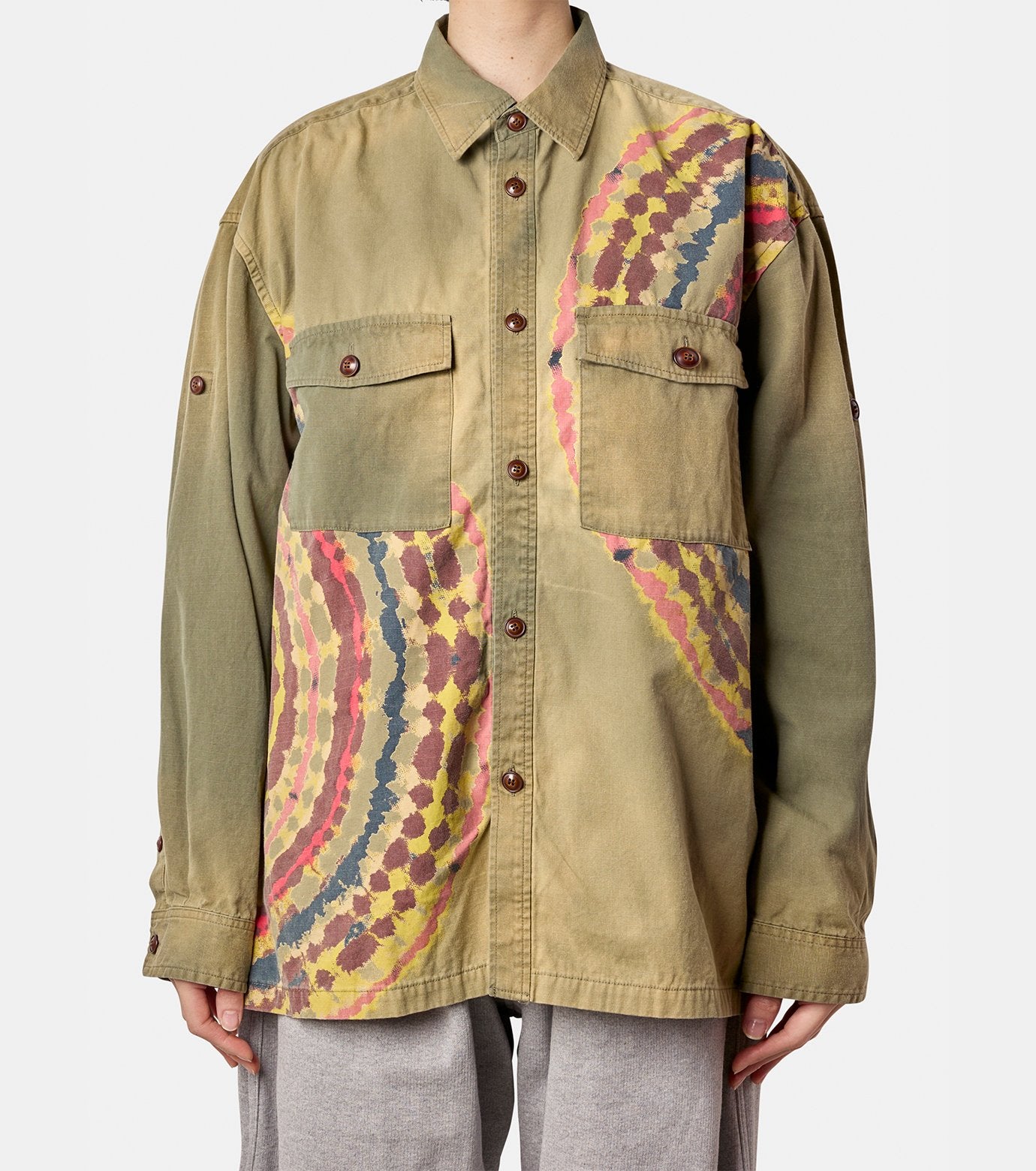 Tie-Dye Military Shirt