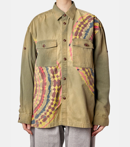 Tie-Dye Military Shirt