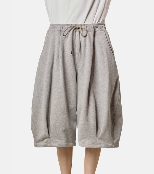 Pleated Balloon Sweat Shorts