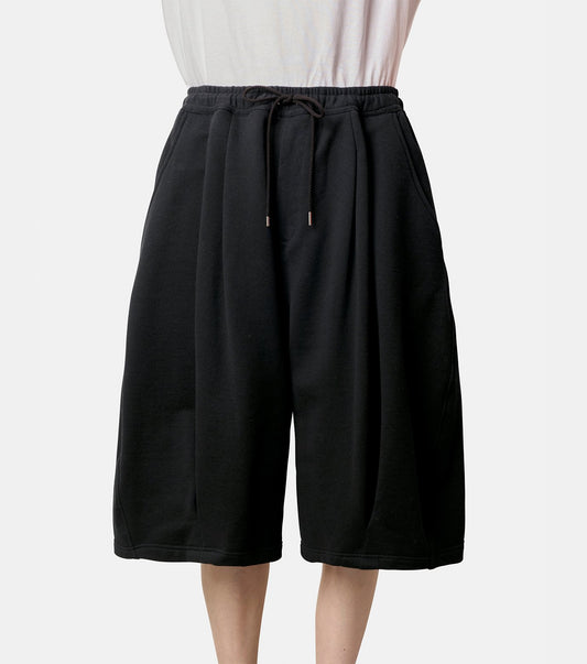 Pleated Balloon Sweat Shorts