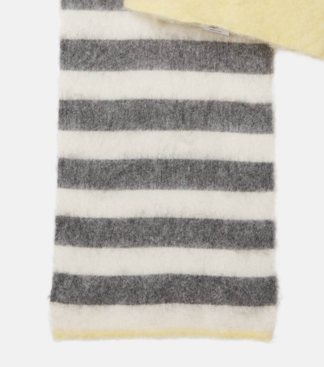 Brushed Mohair Striped Scarf