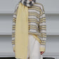 Brushed Mohair Striped Scarf