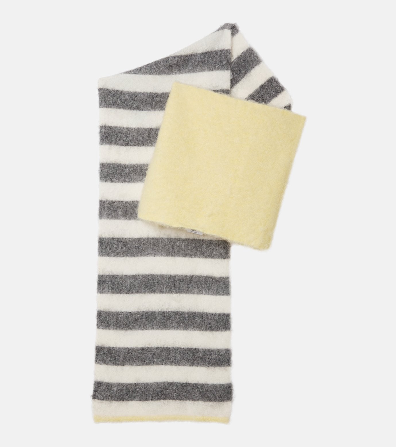 Brushed Mohair Striped Scarf