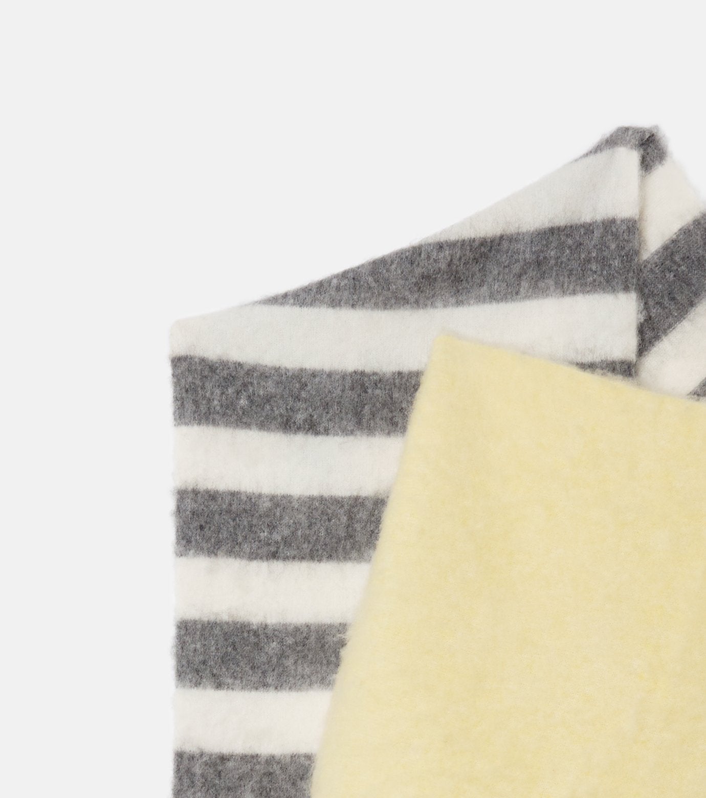 Brushed Mohair Striped Scarf