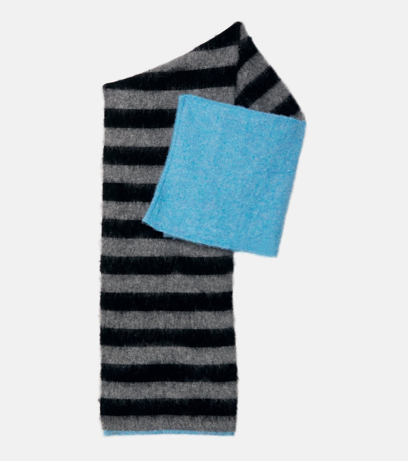 Brushed Mohair Striped Scarf