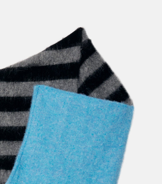 Brushed Mohair Striped Scarf