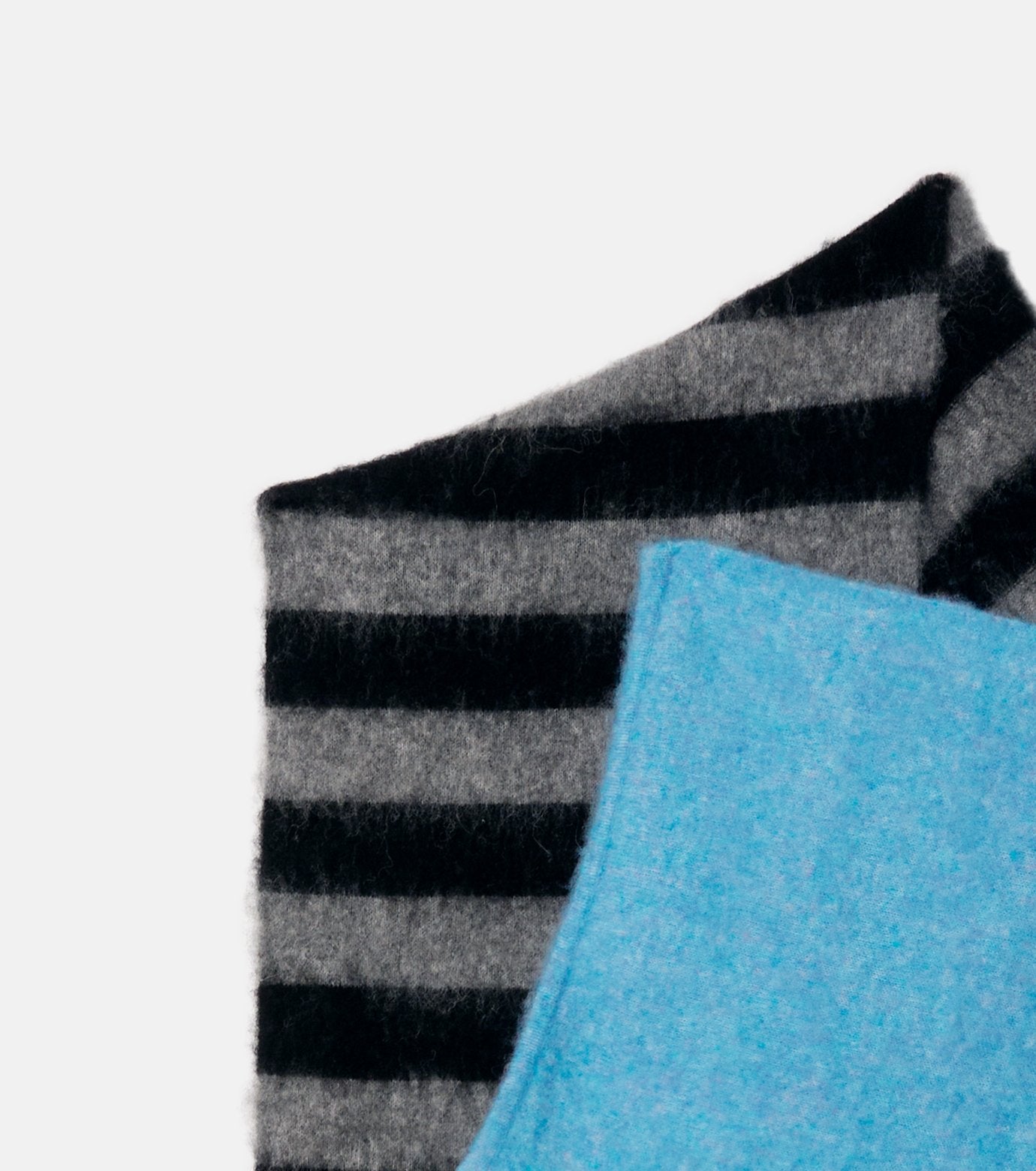 Brushed Mohair Striped Scarf