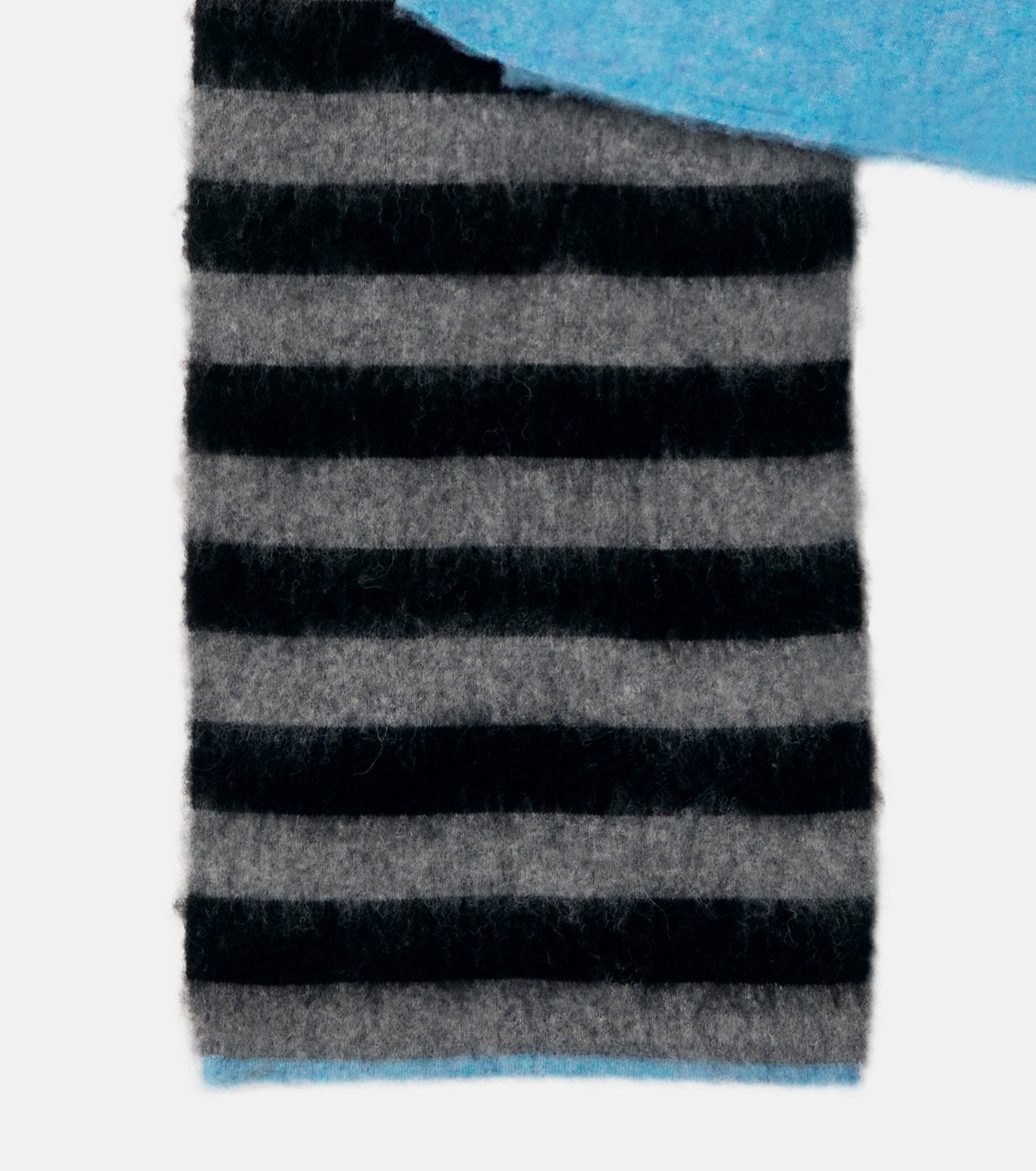 Brushed Mohair Striped Scarf