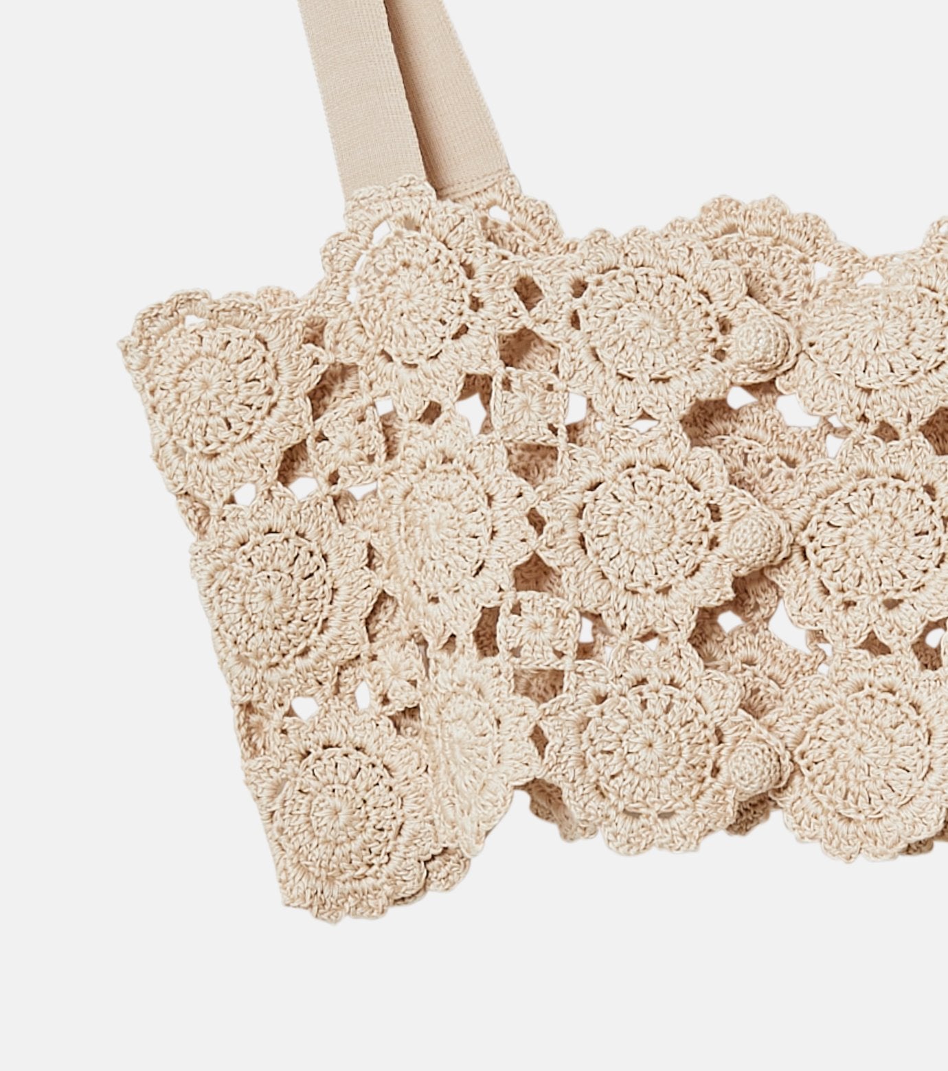 Hand-Crocheted Floral Motif Vest