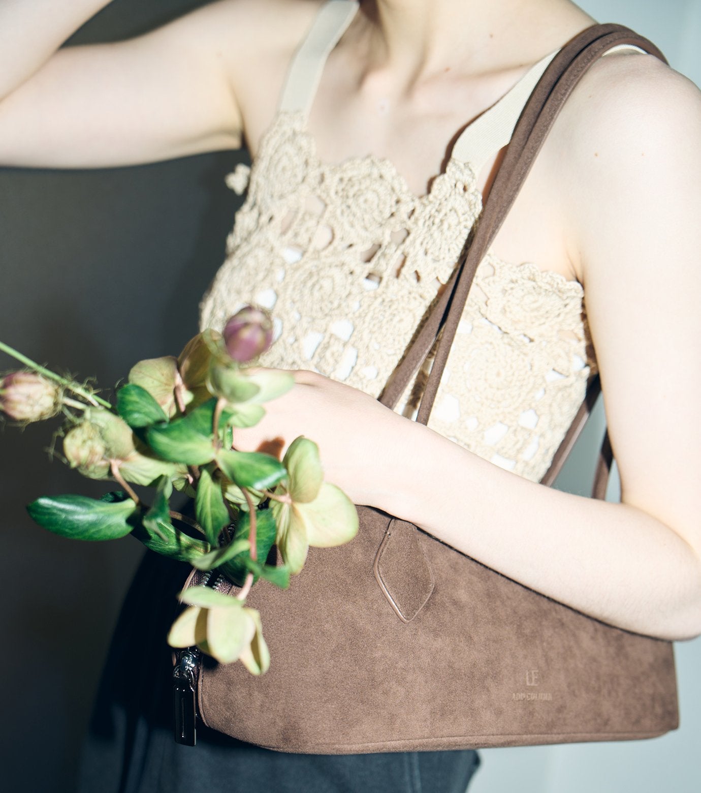 Hand-Crocheted Floral Motif Vest
