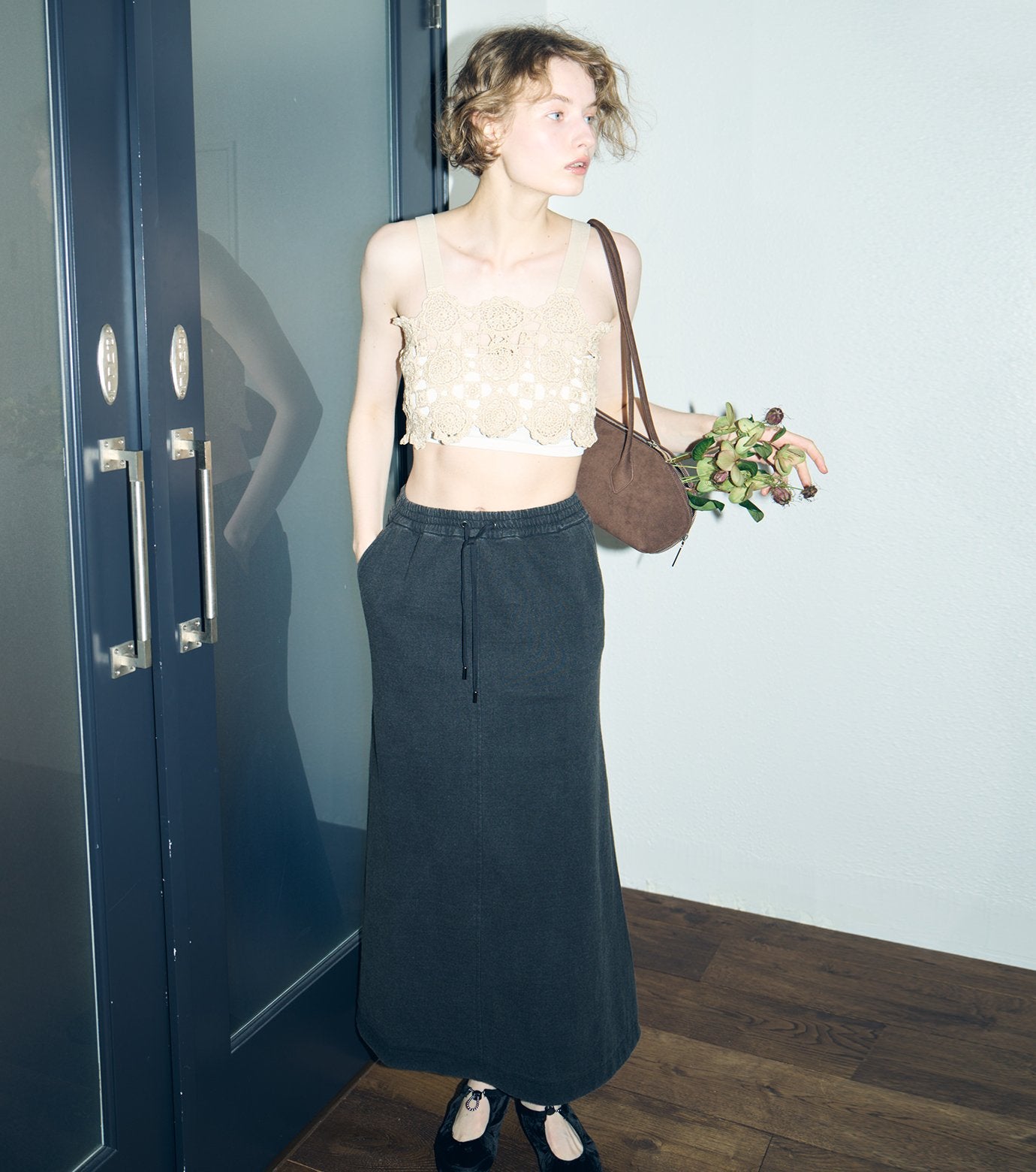Hand-Crocheted Floral Motif Vest