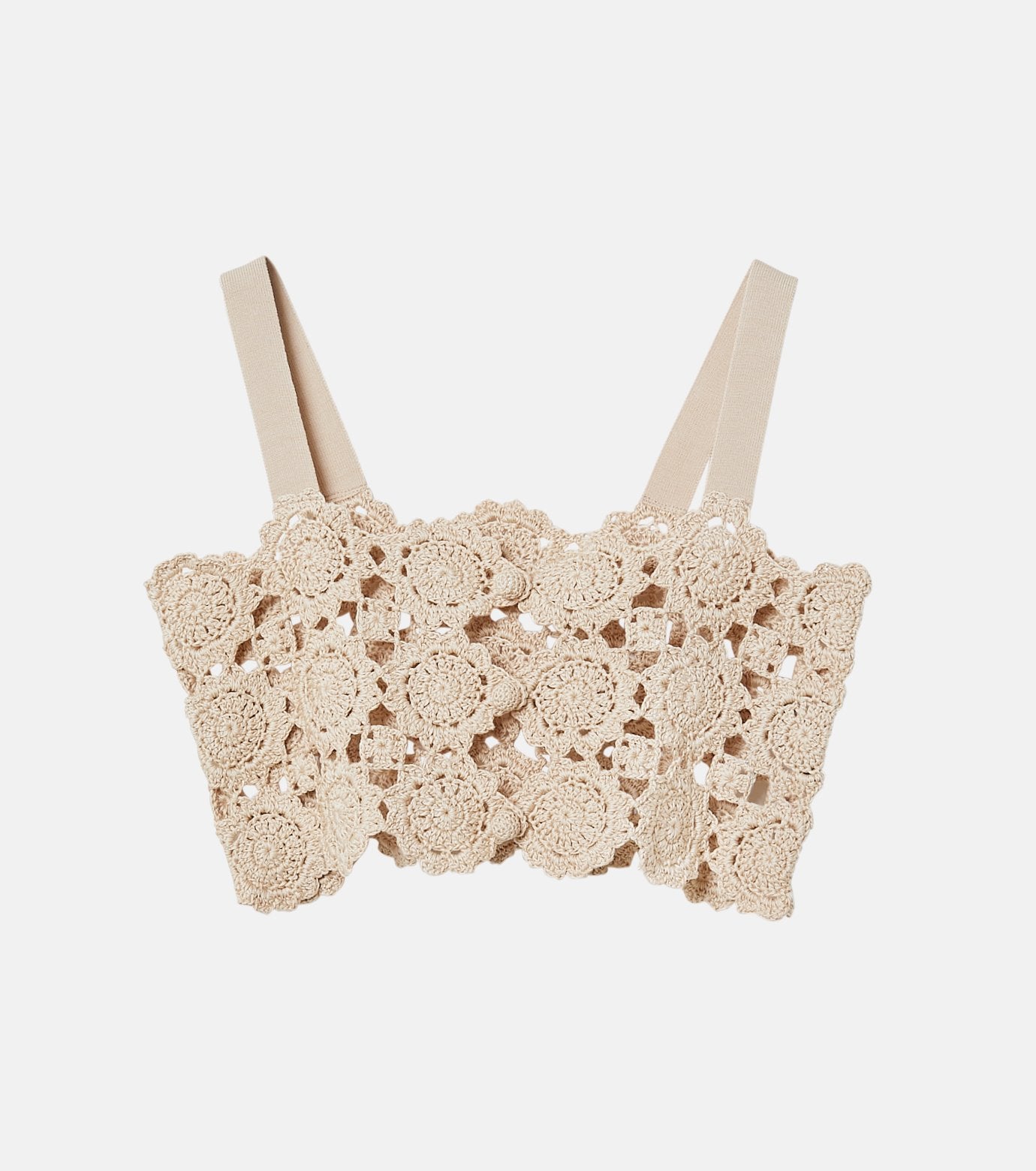 Hand-Crocheted Floral Motif Vest
