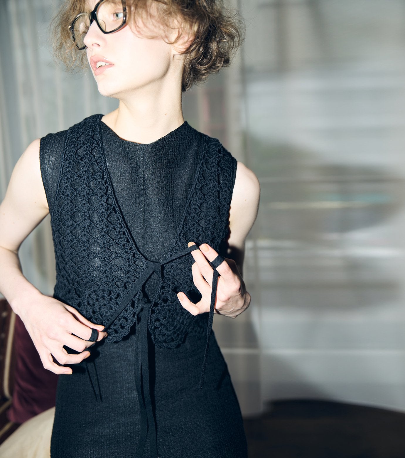 Hand-Crocheted Lace Vest