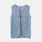 Jacquard Knit Vest w/Ribbon Tie Front