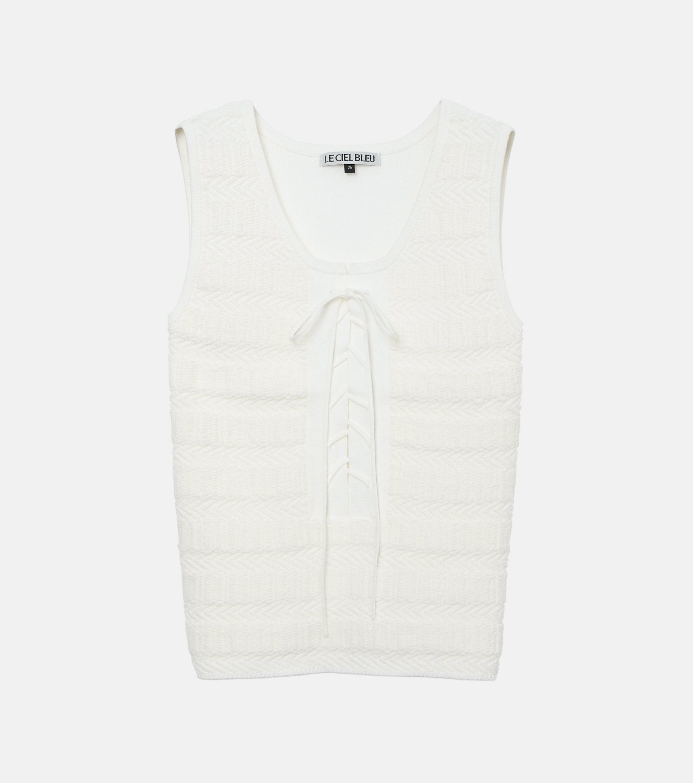 Knit Top w/Lace-Up Front