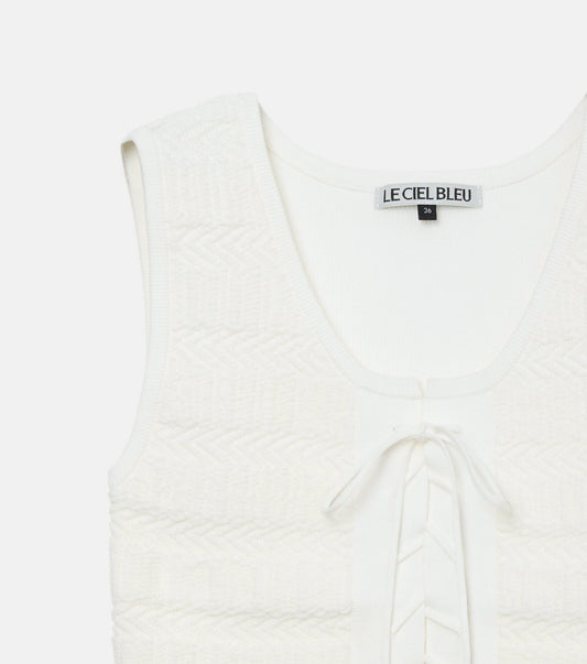 Knit Top w/Lace-Up Front