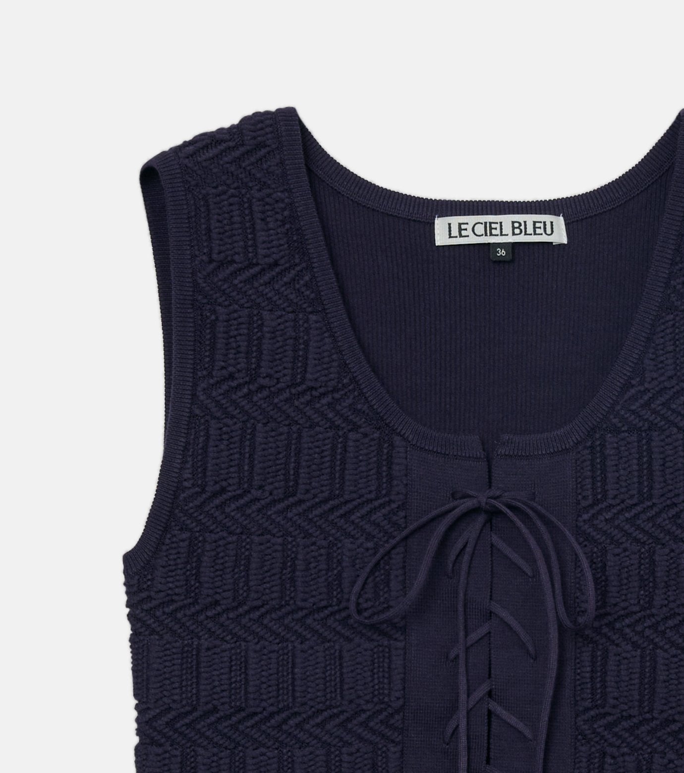 Knit Top w/Lace-Up Front