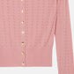 Ribbed Eyelet Cardigan