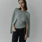 Ribbed Eyelet Cardigan