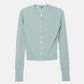 Ribbed Eyelet Cardigan