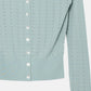 Ribbed Eyelet Cardigan
