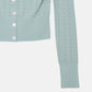 Ribbed Eyelet Cardigan