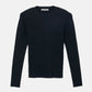 Two-Texture Ribbed Knit Top
